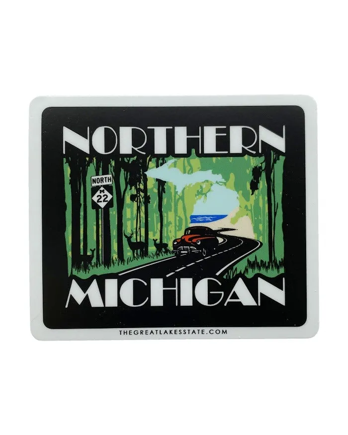 The Great Lakes State - Vintage Northern Michigan Die Cut Vinyl Sticker