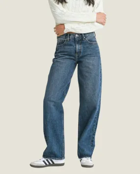 The Loran: Dark Denim Relaxed Straight Leg Jeans