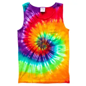 Tie Dye Men's Tank Top with Pocket