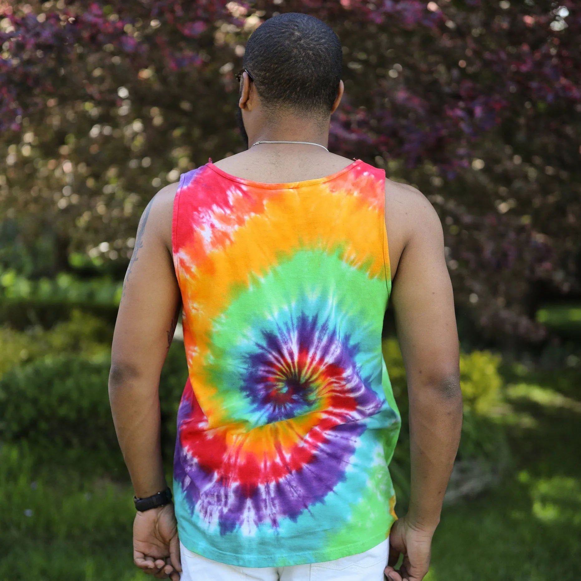 Tie Dye Men's Tank Top with Pocket