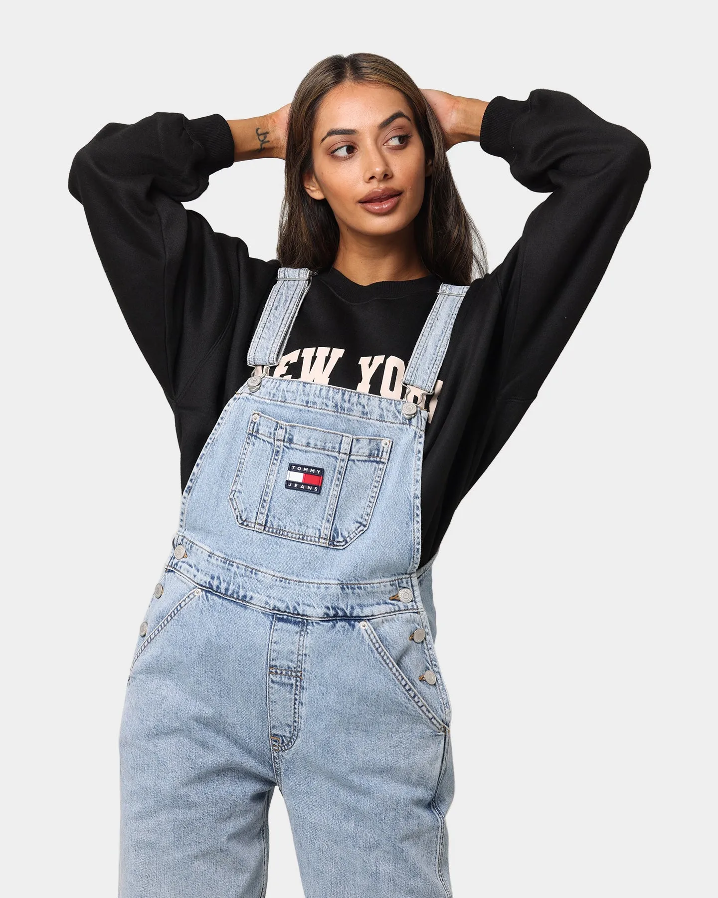 Tommy Jeans Women's Denim Dungarees TJ Leon / Light Blue Denim