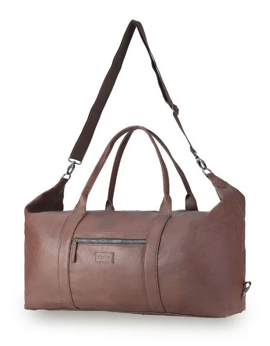 Tosca - VG012 Vegan Leather Duffle bag - Chocolate