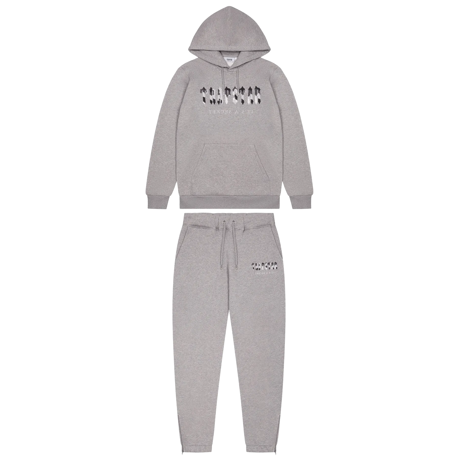 Trapstar Chenille Decoded Hooded Tracksuit-Grey Camo Edition