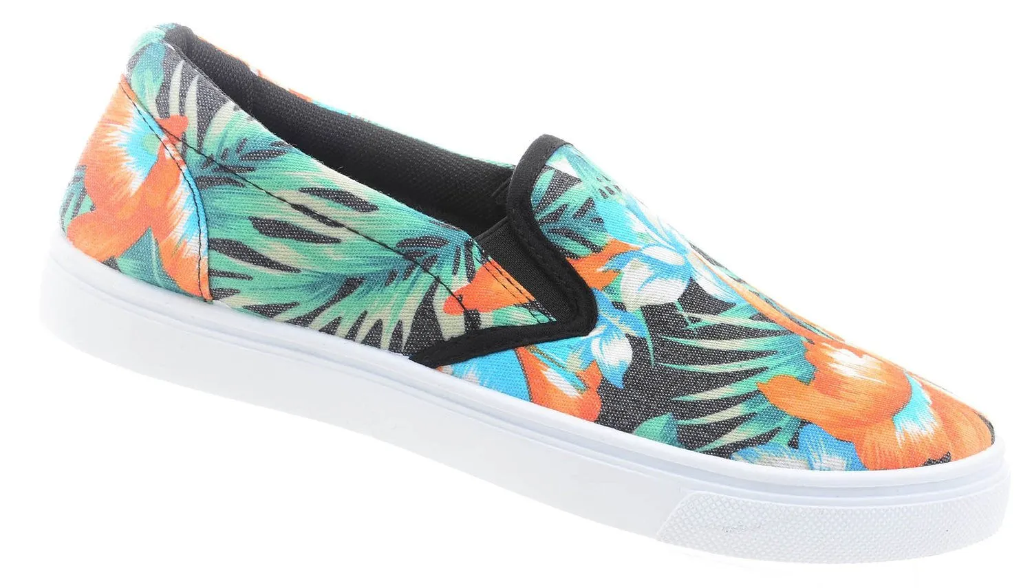 Tropical Black Jason Slip-On Flat Sneaker