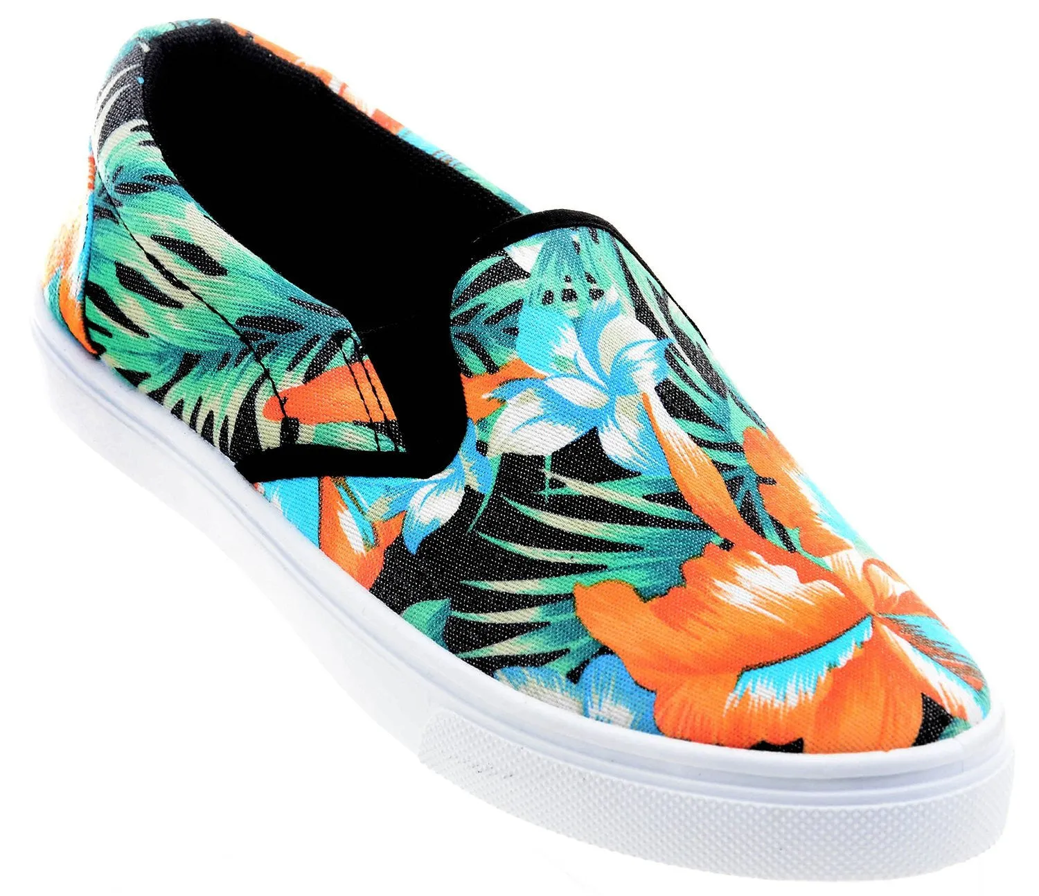 Tropical Black Jason Slip-On Flat Sneaker