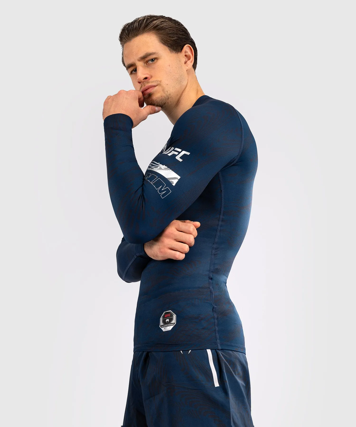 UFC Fusion by Venum Fight Week Men’s Performance Long Sleeve Rashguard - Oceanic Blue