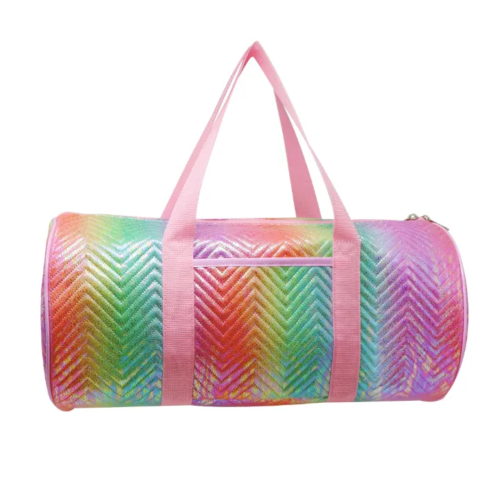 Unicorn Dreamer Quilted Rainbow Duffle Bag