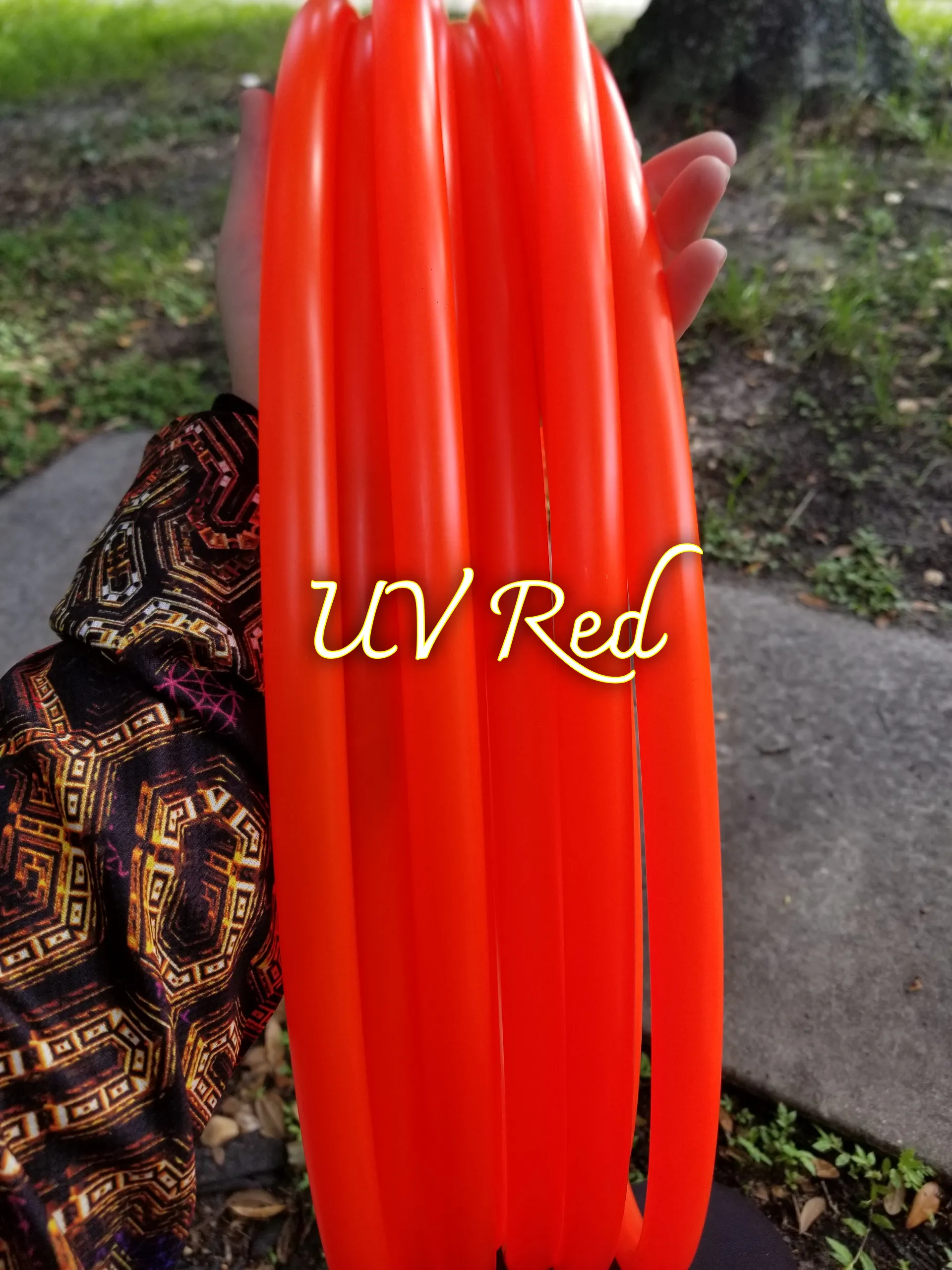 UV Red Polypro Bare Hoop 3/4