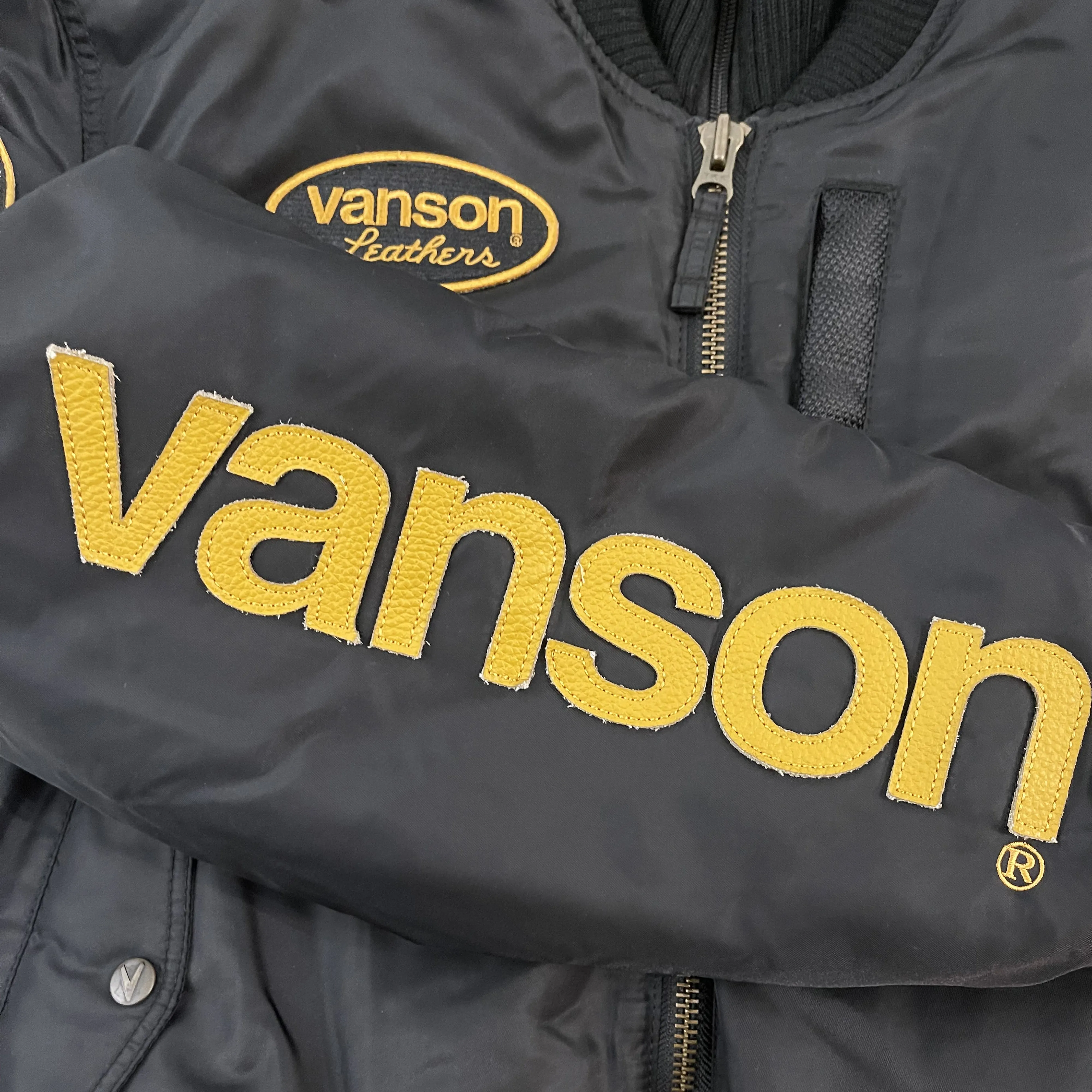 Vanson Leathers American Legend MA1 Bomber Jacket - L