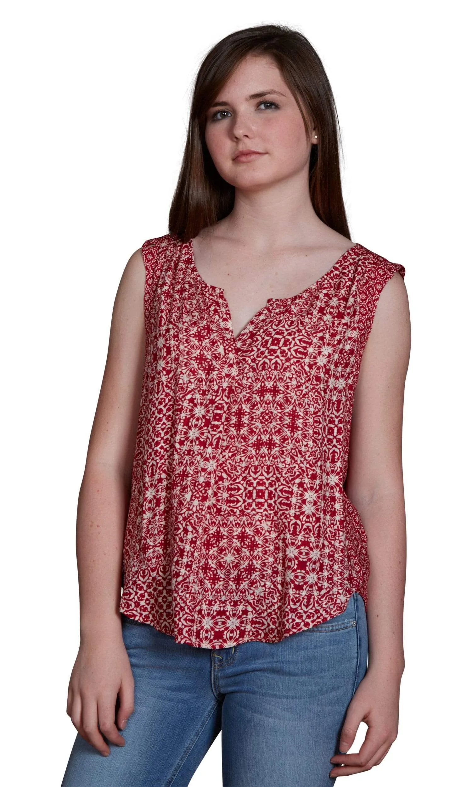 Velvet by Graham & Spencer Smilo Casablanca Print Tank Blouse