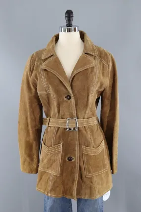 Vintage 1970s Tan Suede Jacket