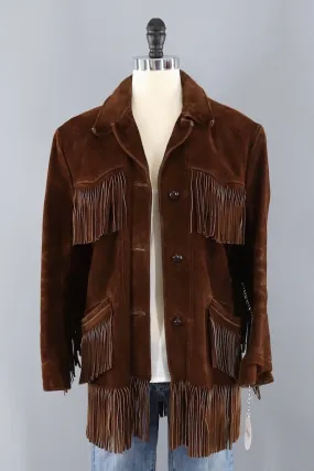 Vintage Fringed Suede Jacket