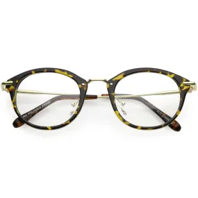 Vintage Inspired Dapper P3 Horned Rim Clear Lens Glasses