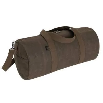 Waxed Canvas Shoulder Duffle Bag - 24 Inch