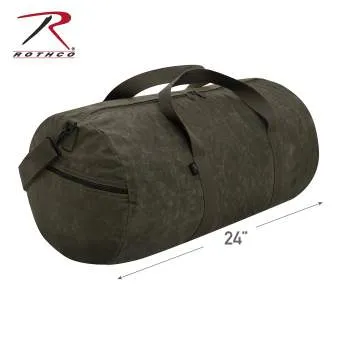 Waxed Canvas Shoulder Duffle Bag - 24 Inch