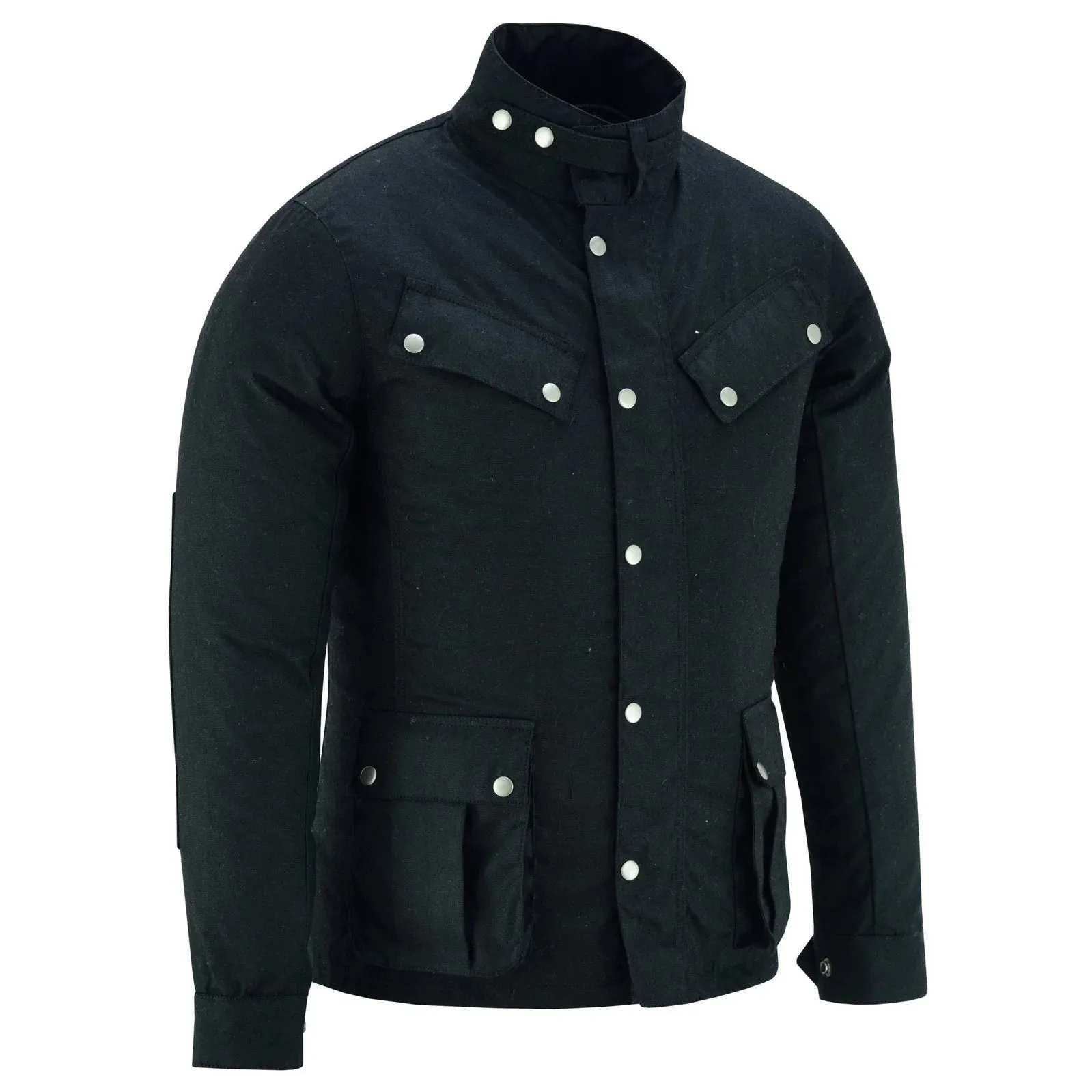 Waxed Cotton Zodiac Motorcycle Textile Biker Fashion Jacket