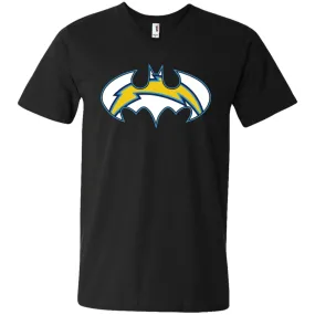 We Are The Los Angeles Chargers Batman Nfl Mashup Men V-Neck T-Shirt