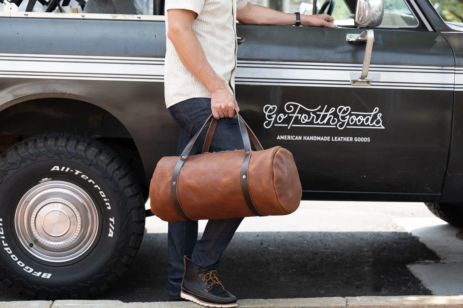 WILLIAM LEATHER WEEKENDER DUFFLE BAG