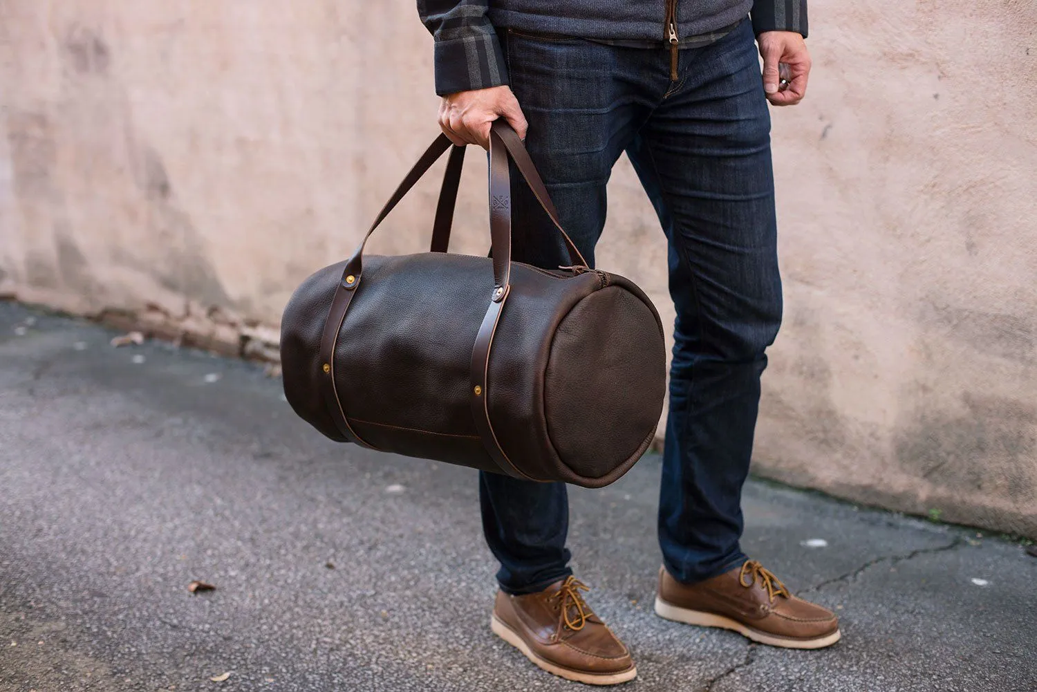 WILLIAM LEATHER WEEKENDER DUFFLE BAG