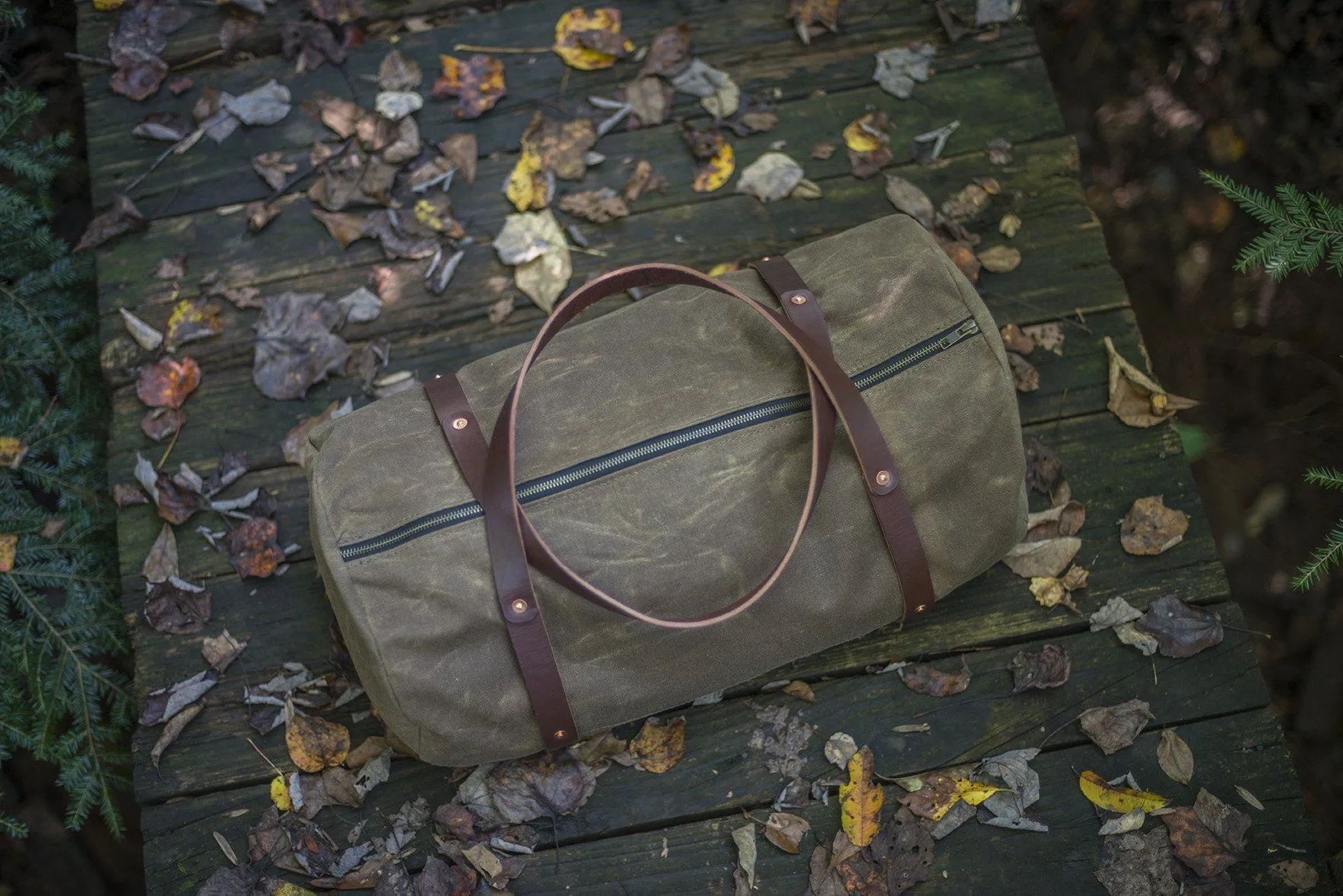 WILLIAM WAXED CANVAS WEEKENDER DUFFLE BAG