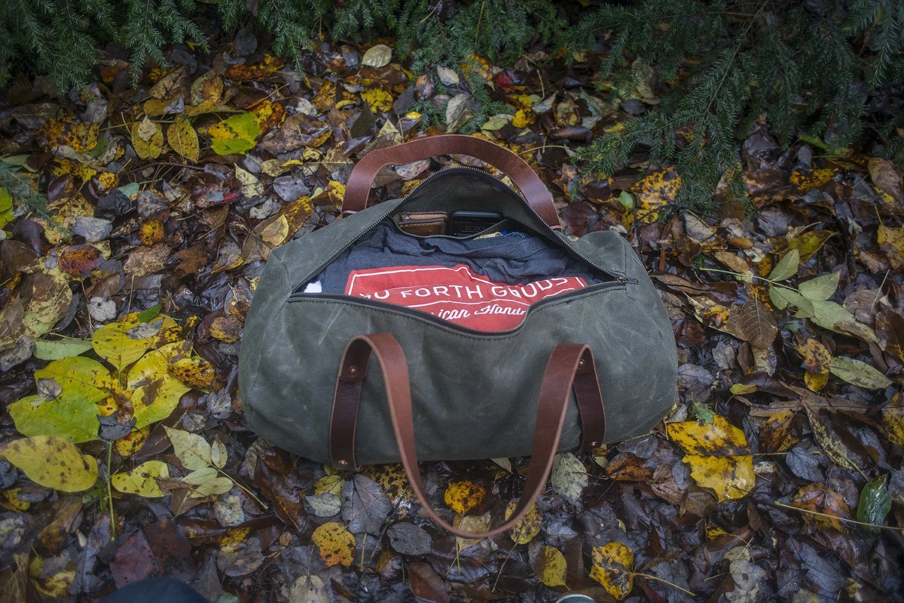 WILLIAM WAXED CANVAS WEEKENDER DUFFLE BAG