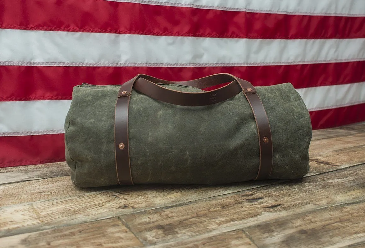 WILLIAM WAXED CANVAS WEEKENDER DUFFLE BAG