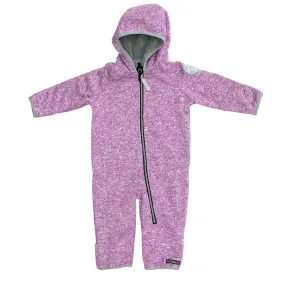 Windblock Pile Fleece Overall Suit: Fuchsia / Marble