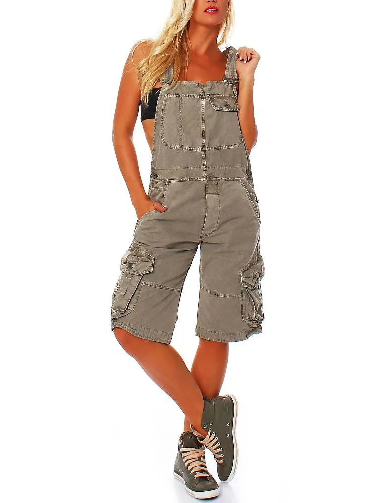 Women's Cargo Overall Shorts