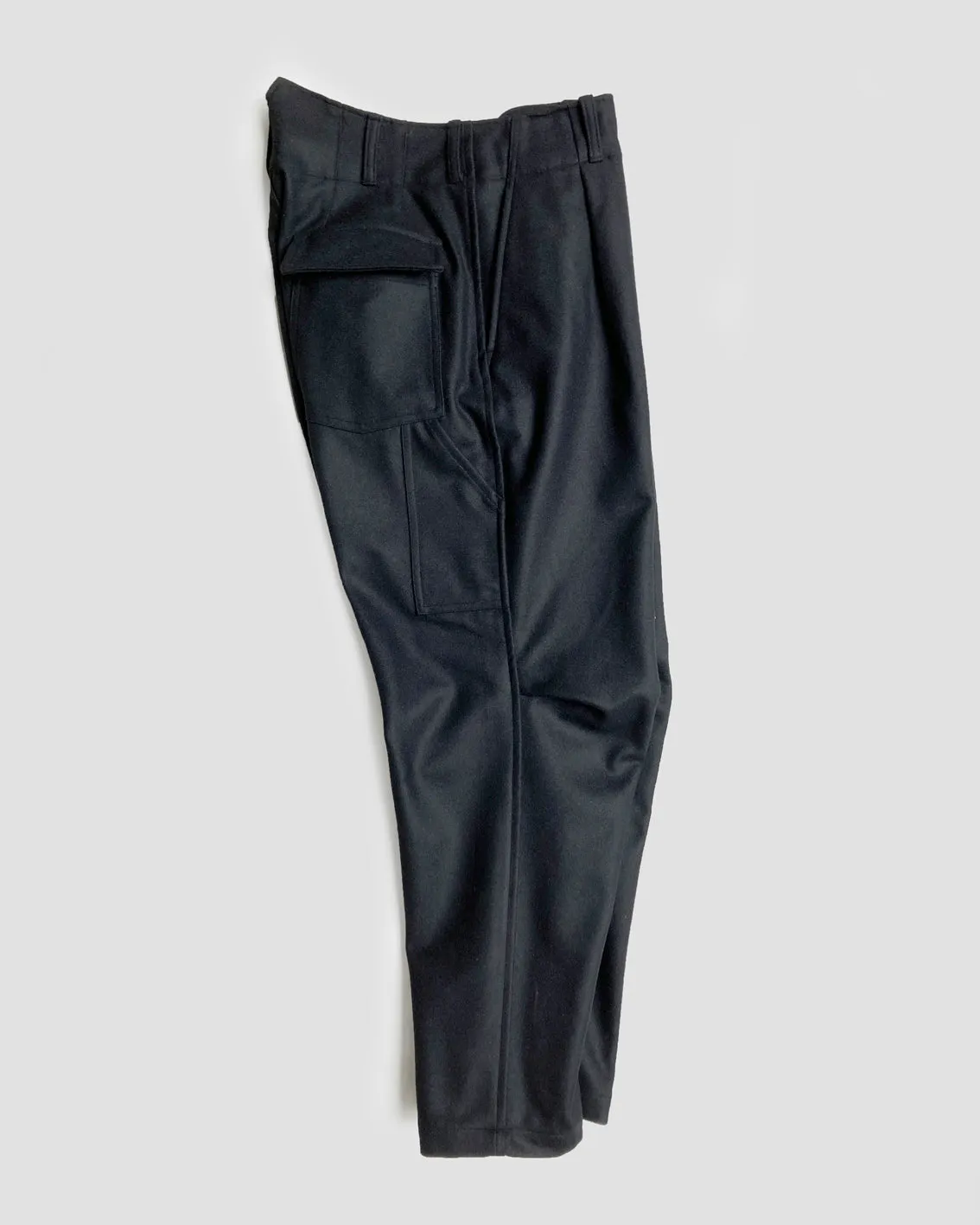 WOOL WIDE PAINTER PANTS