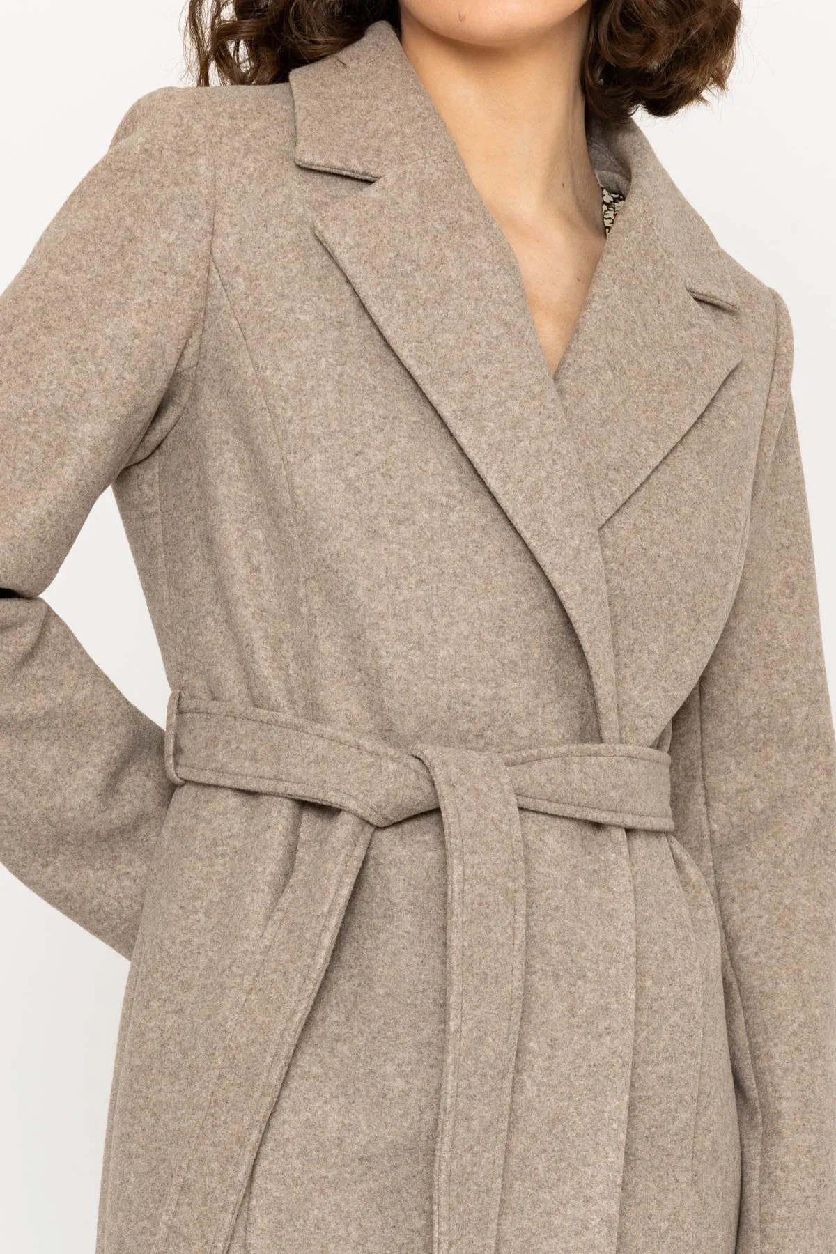 Wrap Coat in Camel