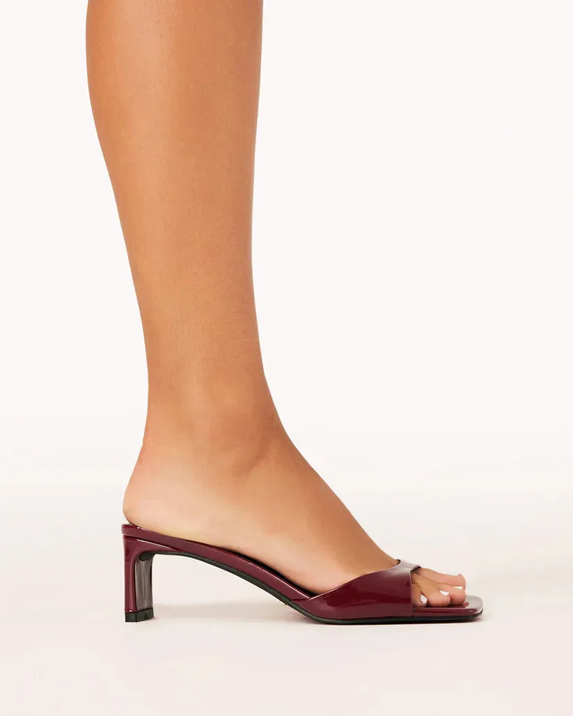 Yadria Patent Heels | Cherry Red