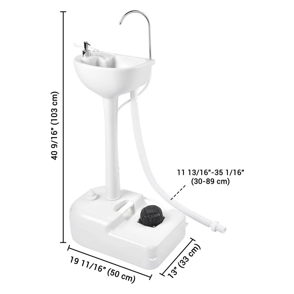 Yescom 4.5Gal Foot Pump Hand Washing Station 6.3Gal Waste Water Tank