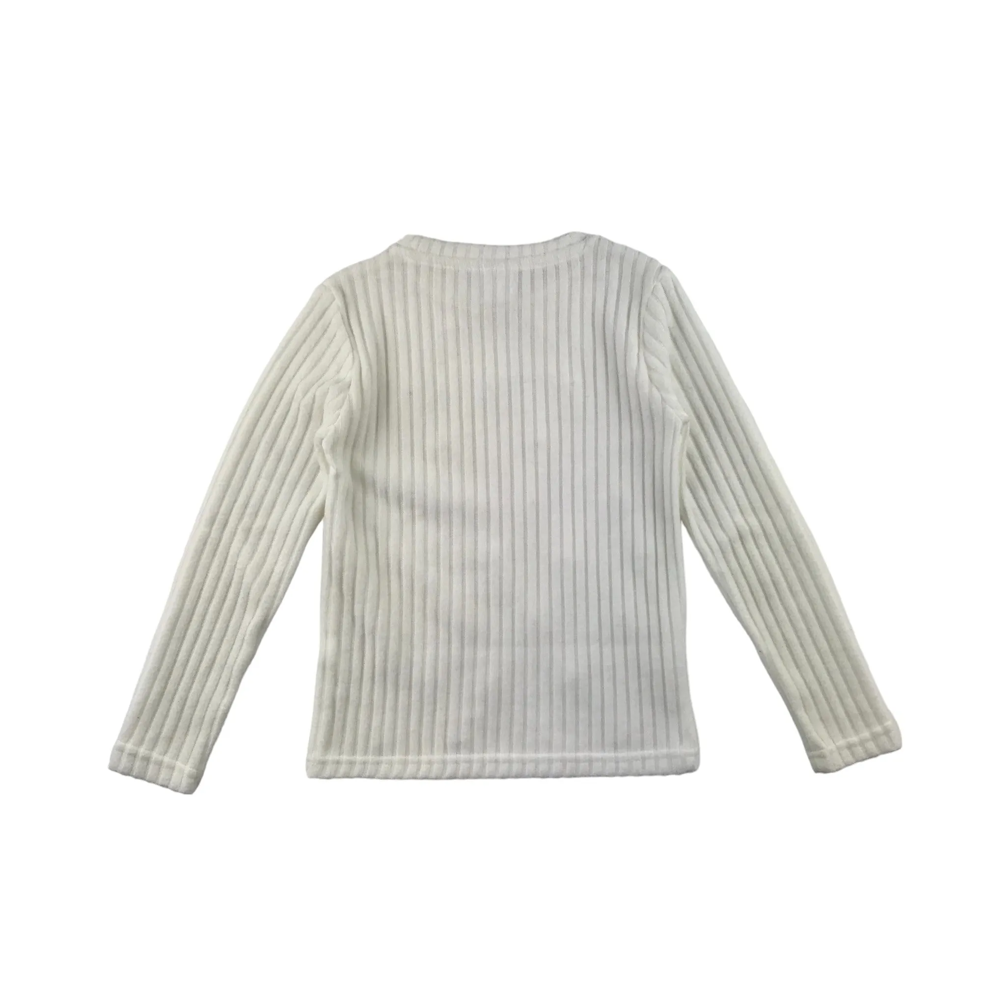 Zara t-shirt 9 years white long sleeve with faux pearls