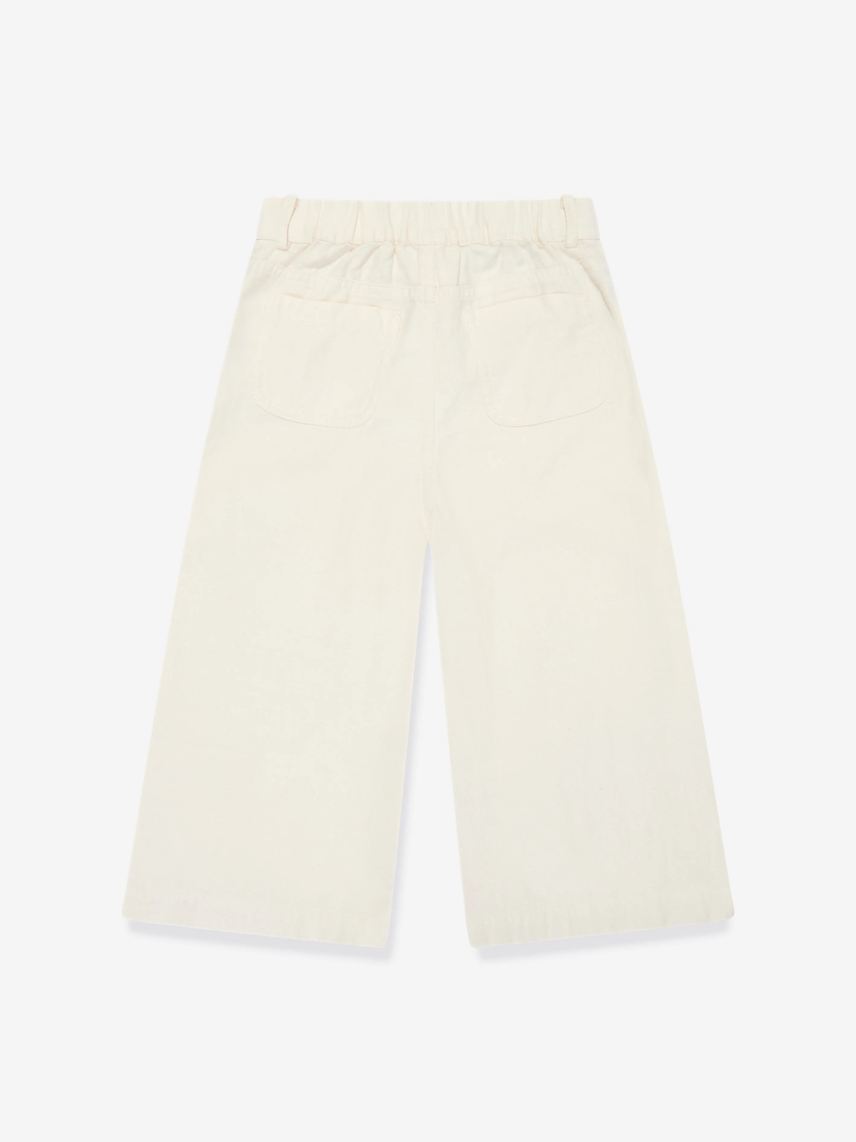 Zimmermann Girls Halliday Denim Trousers in Ivory