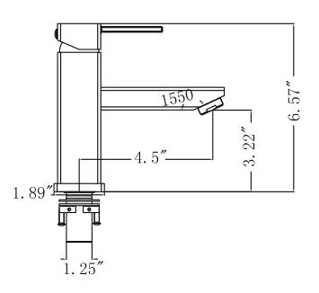 ZY6301-BN Legion Furniture Single Hole Single Handle Bathroom Faucet with Drain Assembly